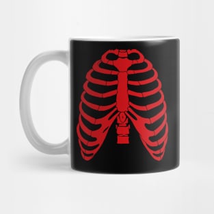 Red Skeleton Ribs Mug